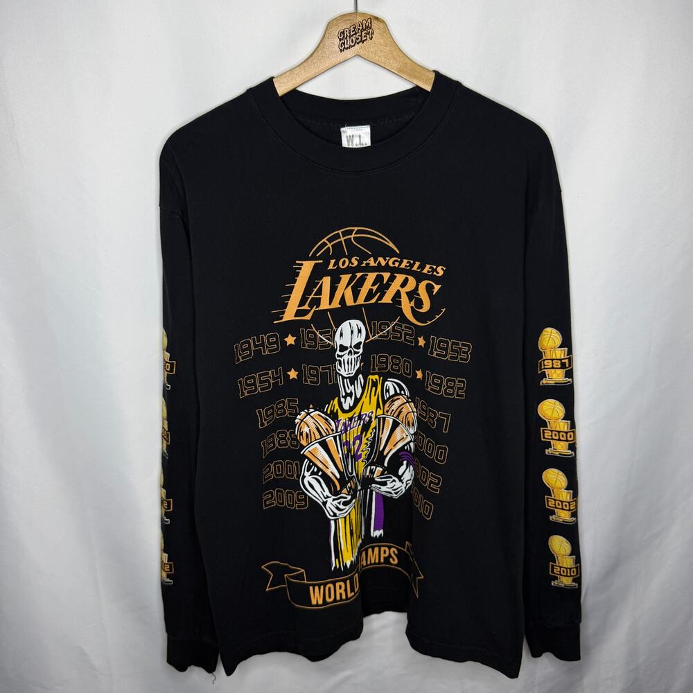 Warren Lotas WL Hammer NBA Los Angeles Lakers World Champions Longsleeve Tee M